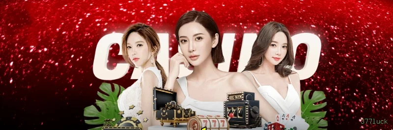 Imagem promocional do cassino online da 377luck mostrando jogos ao vivo